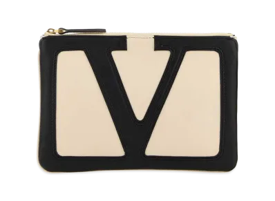 Valentino Women's Nappa Leather Viva Superstar Clutch "Ivory/White"