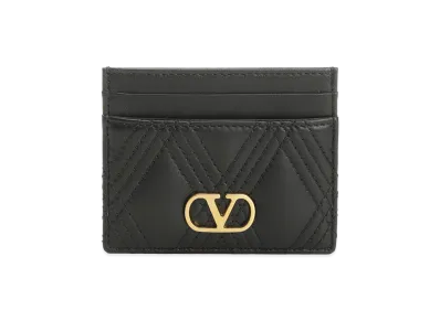 Valentino Women's "Quiltie 67" Card Holder "Black"