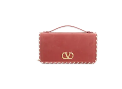 Valentino Women's "Vlogo Signature" Chain Wallet "Rose"