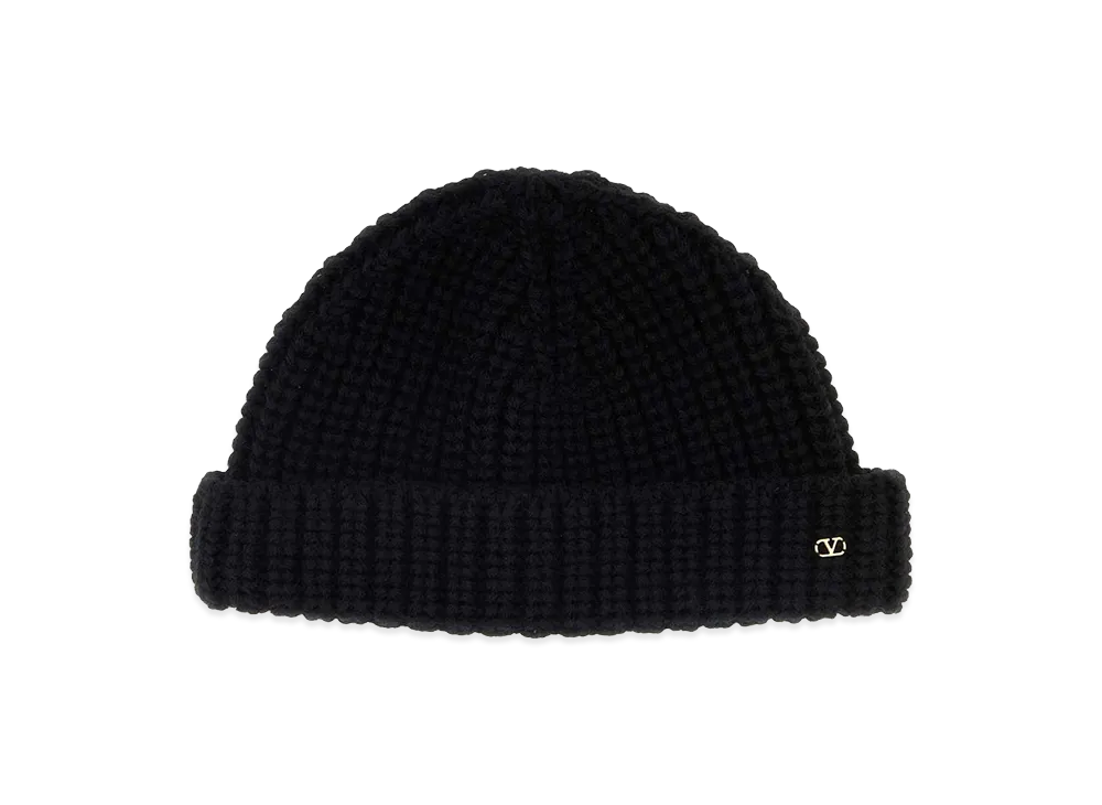 Valentino Wool Beanie Hat "Black"