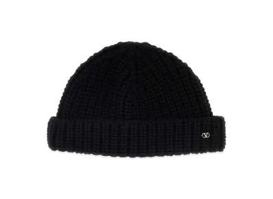 Valentino Wool Beanie Hat "Black"
