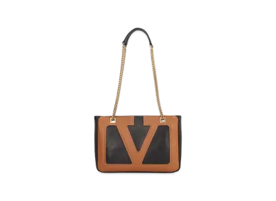 Valentino Viva Superstar Leather Shoulder Bag "Brown"
