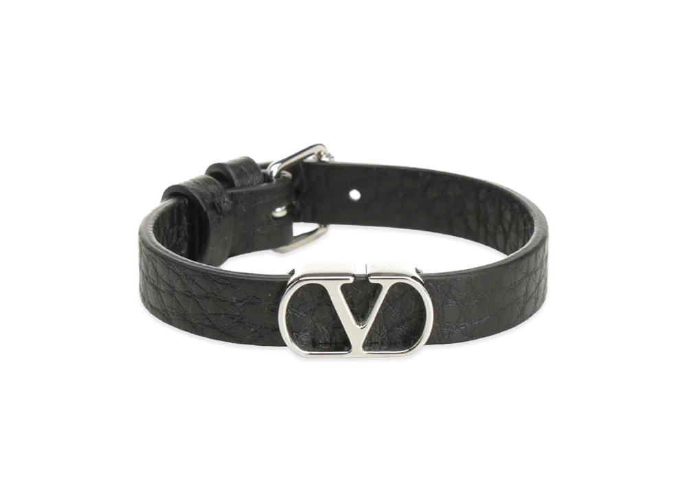 ヴァレンティノ Vロゴシグネチャーレザーブレスレット 