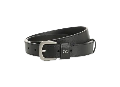 Valentino Vlogo Signature Leather Belt "Black"