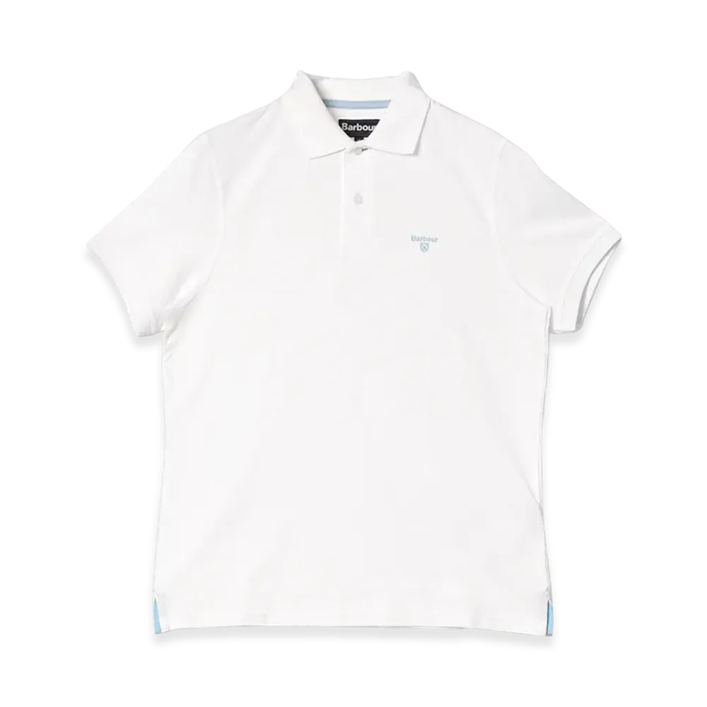 Barbour Lightweight Sports Polo Shirt "White"
