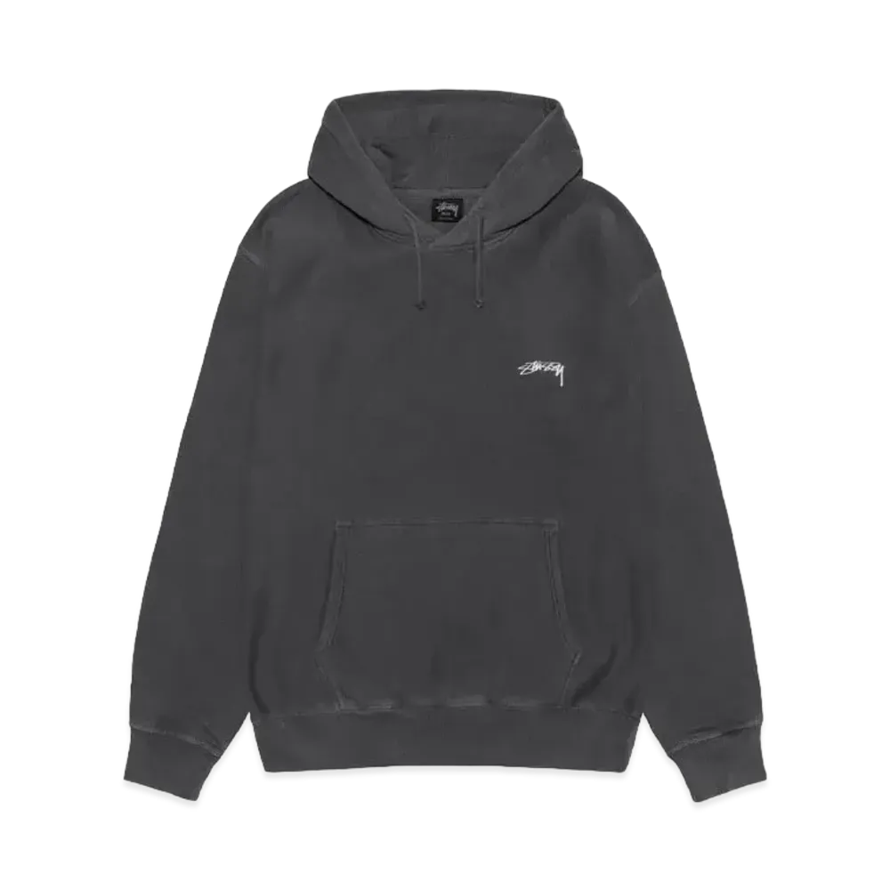 Stussy Smooth Stock Pigment Dyed Hoodie "Black" (FA24)