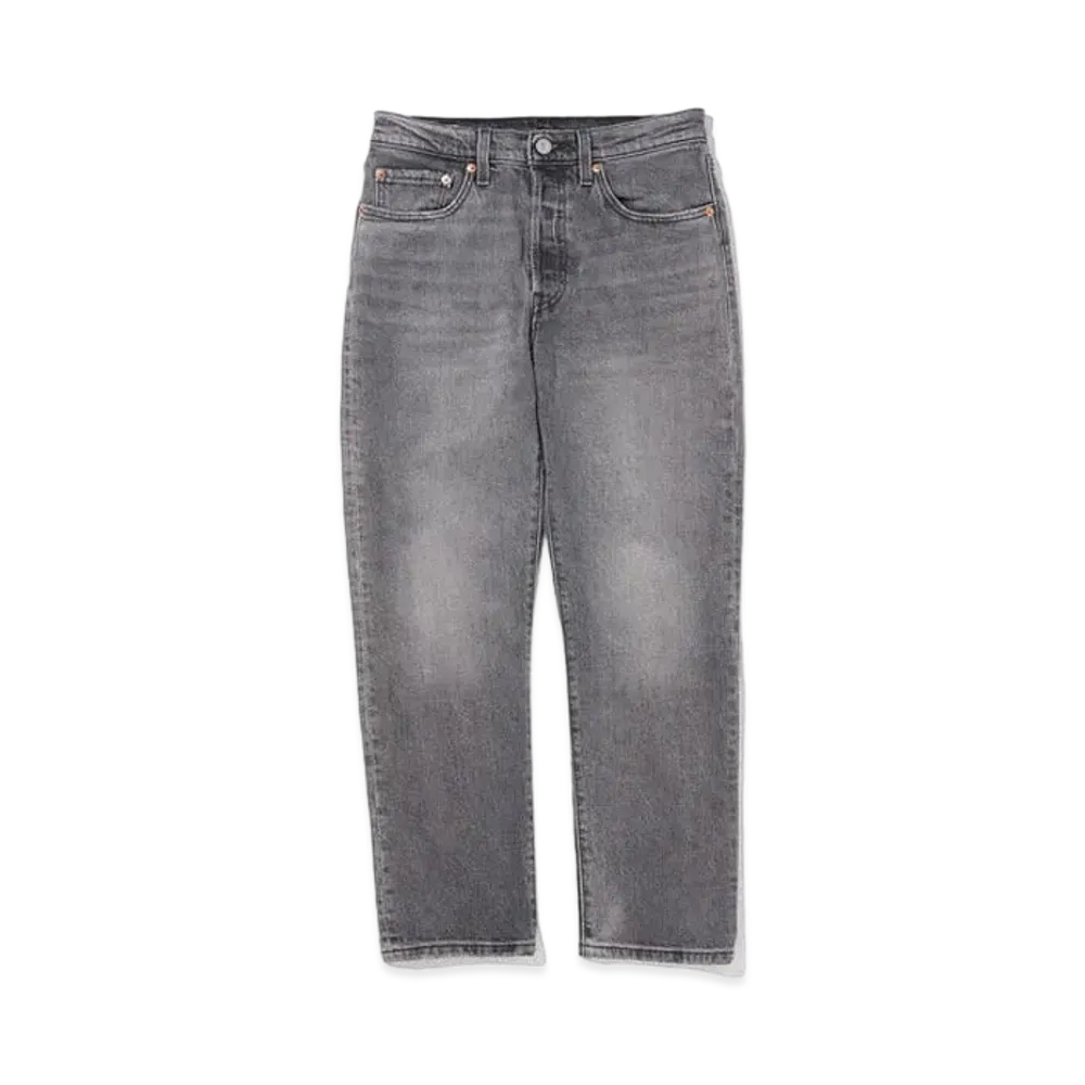 Levi's 501 Crop Gray Worn In "Grey"