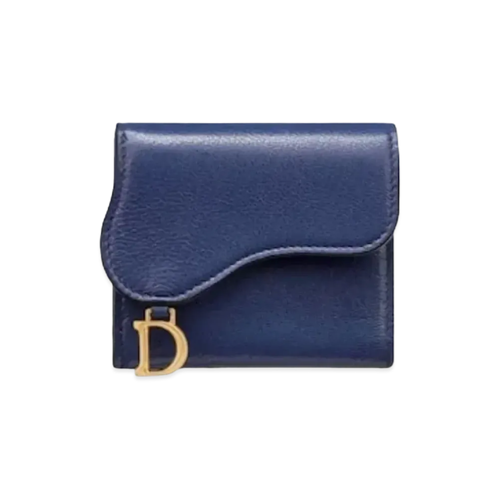 Dior Saddle Lotus Wallet "Royal Blue"