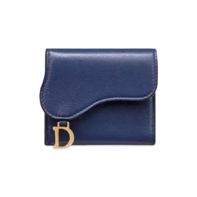 Dior Saddle Lotus Wallet "Royal Blue"