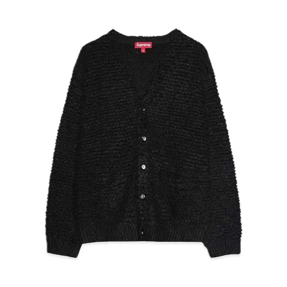 Supreme Textured Knotted Cardigan "Black"
