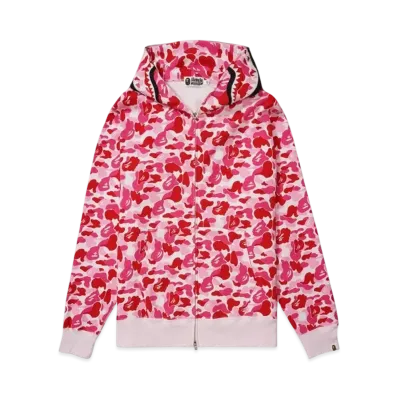 A BATHING APE ABC Camo Shark Full Zip Hoodie "Pink"