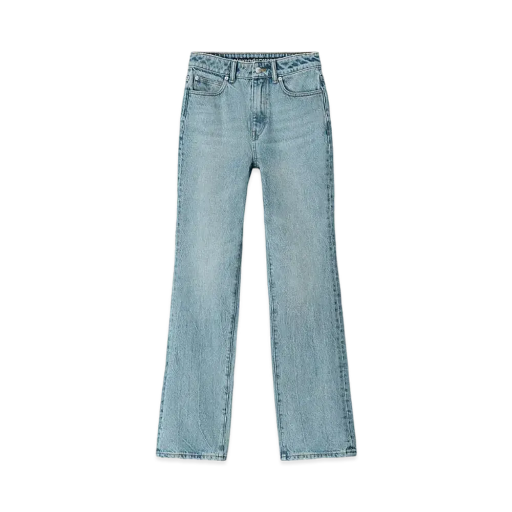 Alexander Wang Denim Fly High Rise Stack Jeans "Indigo"