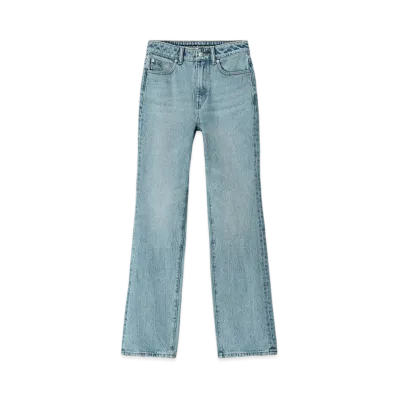 Alexander Wang Denim Fly High Rise Stack Jeans "Indigo"