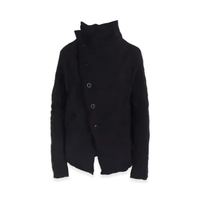Y's Wrinkle-Effect Asymmetric Jacket "Black"