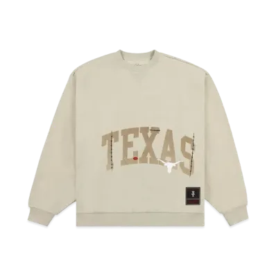 Travis Scott x M&N x University Of Texas Crewneck "Ivory"