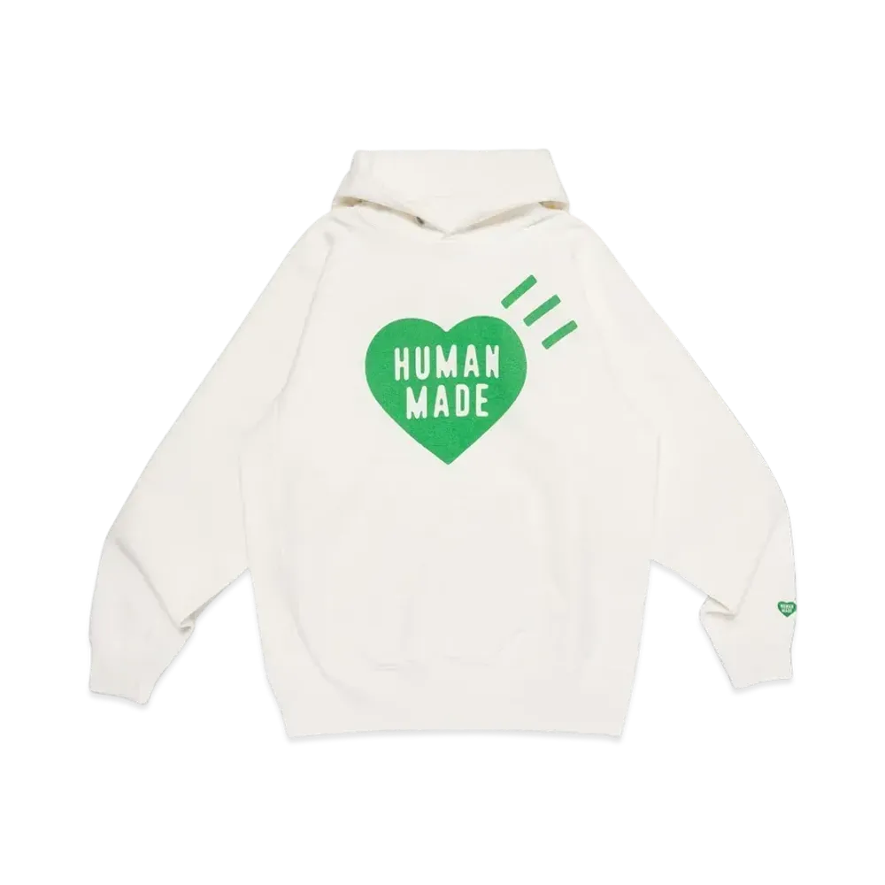 HUMAN MADE Heart Heavyweight Hoodie 1928 / Green "White"