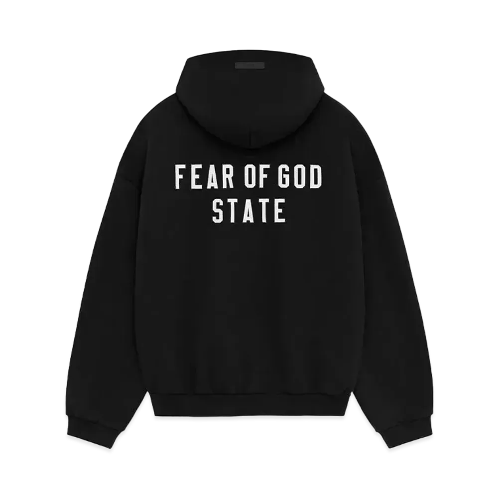 FEAR OF GOD Essentials Heavy Fleece Fullzip Hoodie "Black"