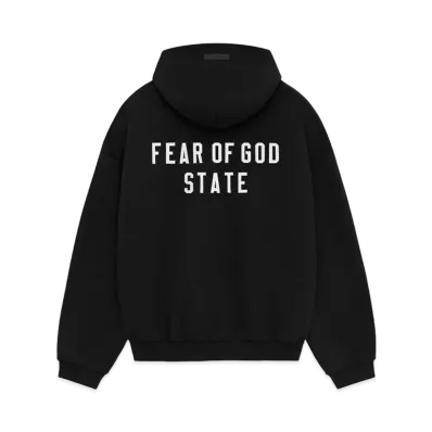 FEAR OF GOD Essentials Heavy Fleece Fullzip Hoodie "Black"