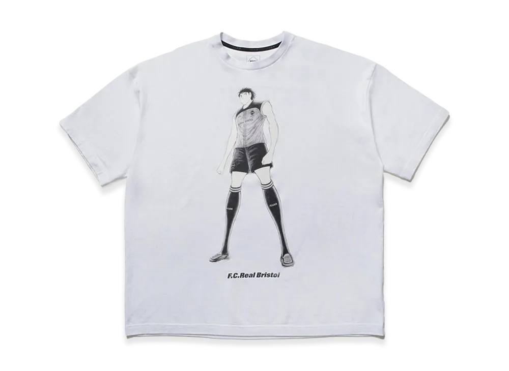 F.C.Real Bristol x Captain Tsubasa Kojiro Hyuga On The Front Baggy Tee "White"