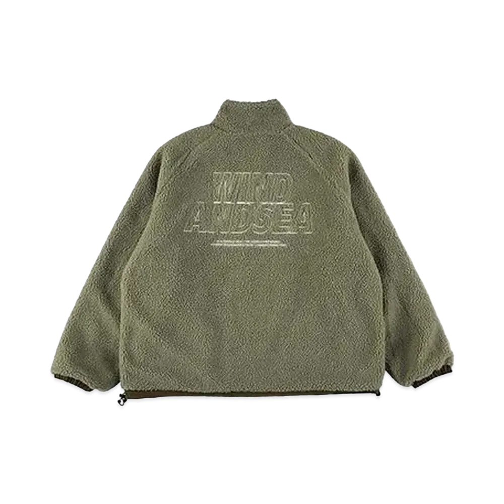 WIND AND SEA Wind Reversible Fleece Jacket "Olive"