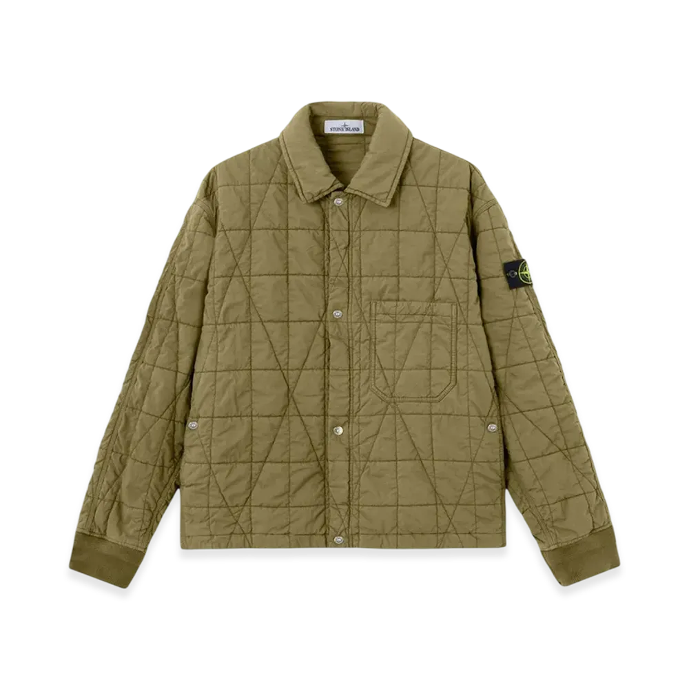Stone Island 4100011 Cotton Nylon Tela Quilted-TC "Military Green"