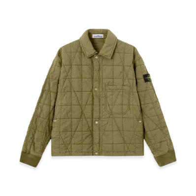 Stone Island 4100011 Cotton Nylon Tela Quilted-TC "Military Green"