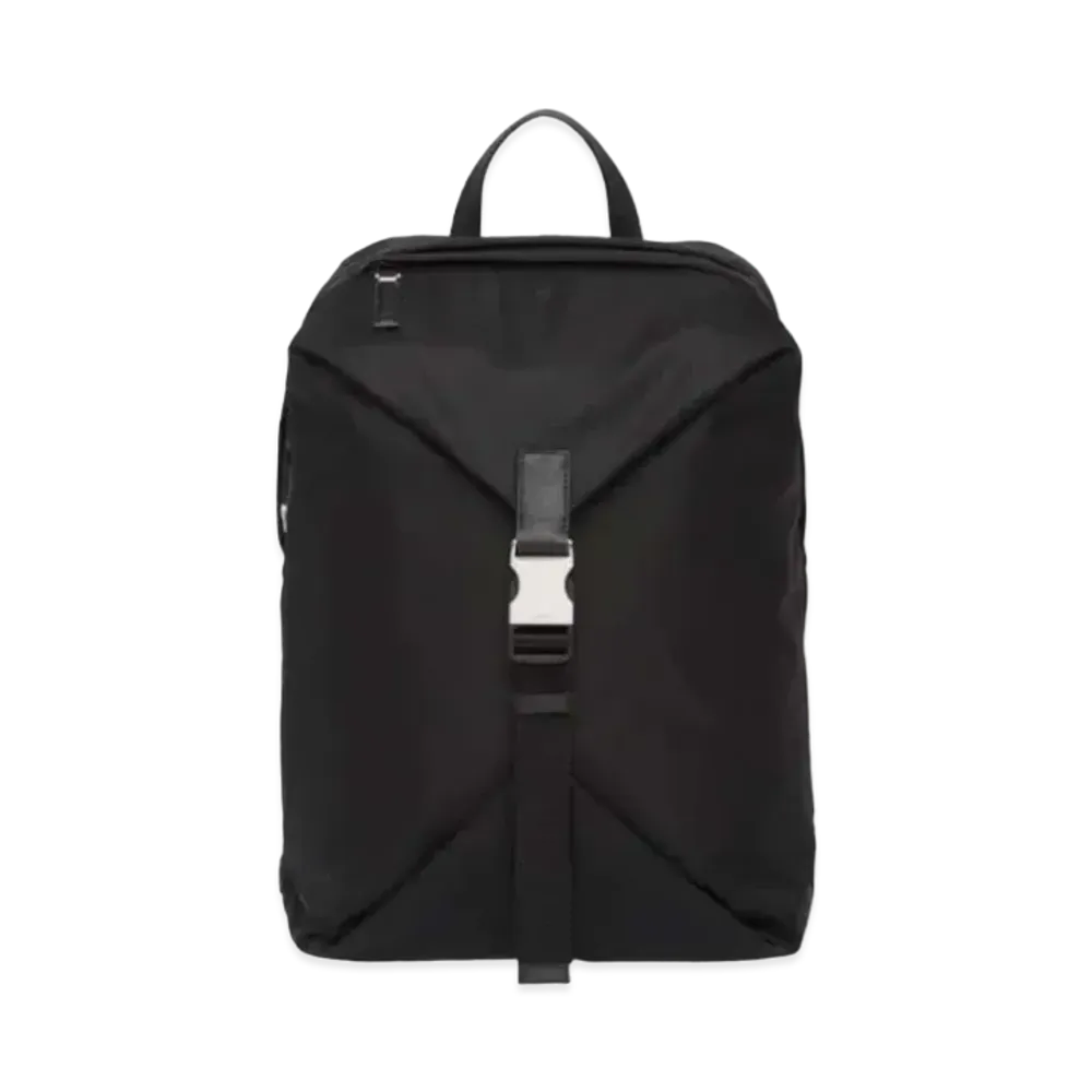 PRADA Re-Nylon And Saffiano Leather Backpack "Black"