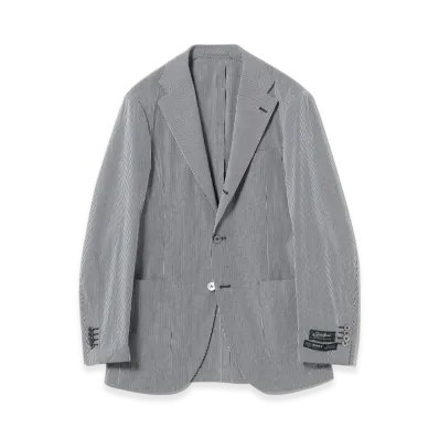 BEAMS New Easy Subalpino Striped Jacket "LightNavy"