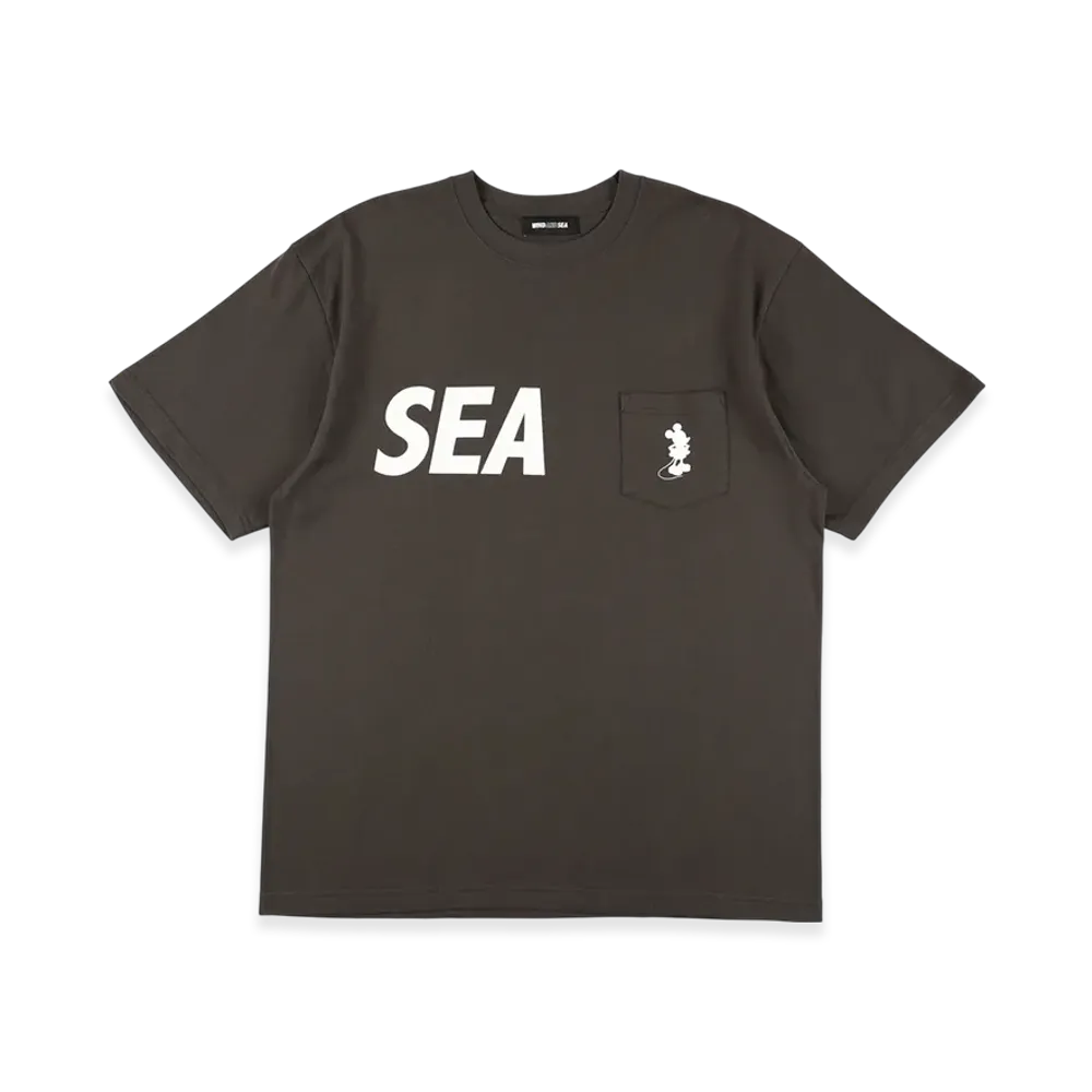 WIND AND SEA Mickey / Pocket Silhouette S/S Tee "Black"