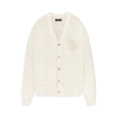 AMIRI Women'S MA Swirl Cardigan "Alabaster"