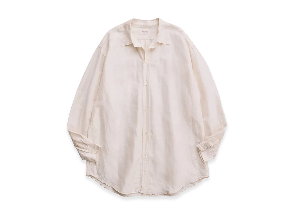 NICENESS D.Tucker Linen Silk Country Shirt "Ecru"