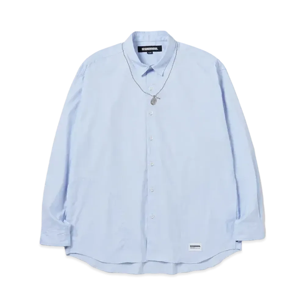 NEIGHBORHOOD Medal & Cross Embroidery Shirt LS "Blue"