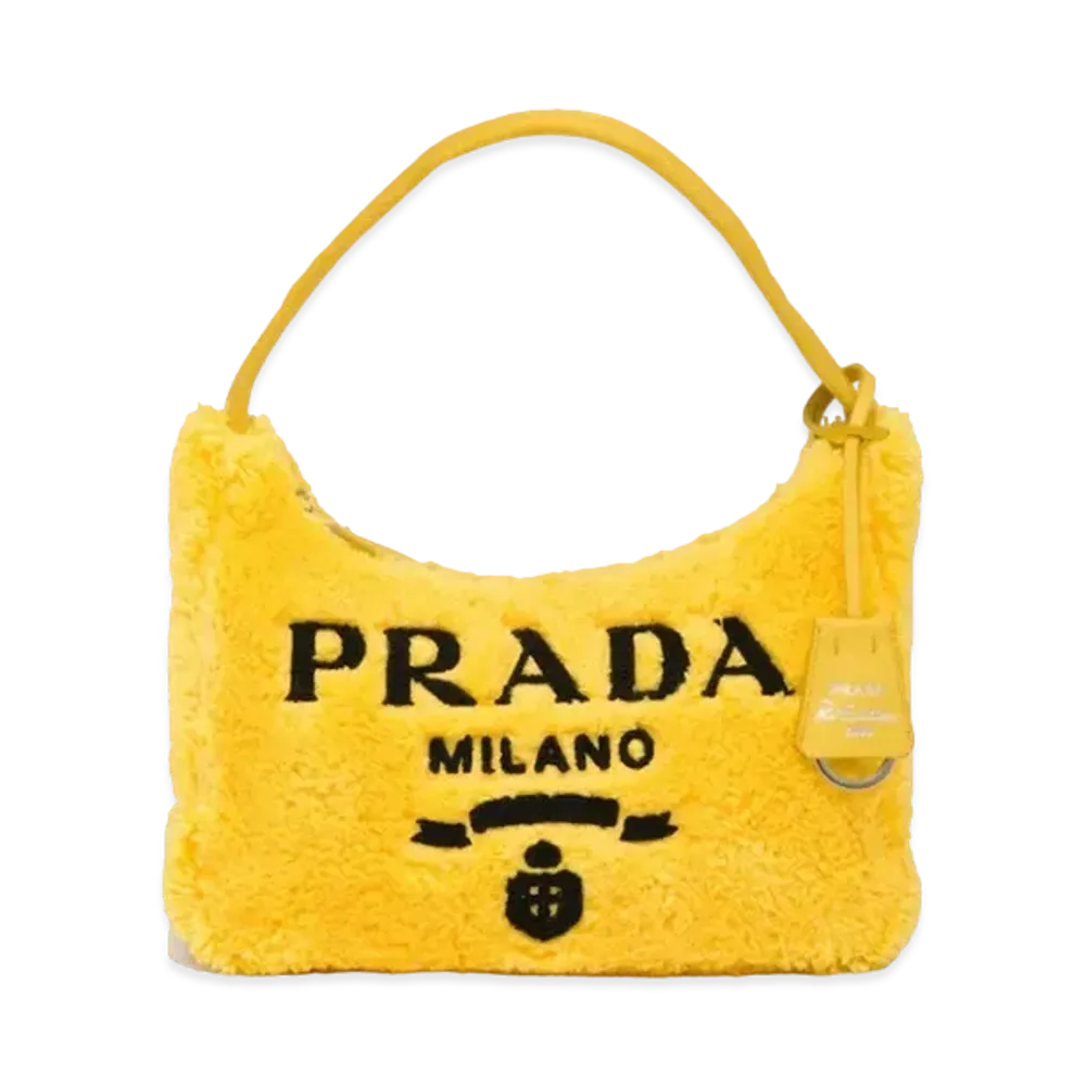 PRADA Re Edition 2000 Terry Mini Bag "Yellow/Black"