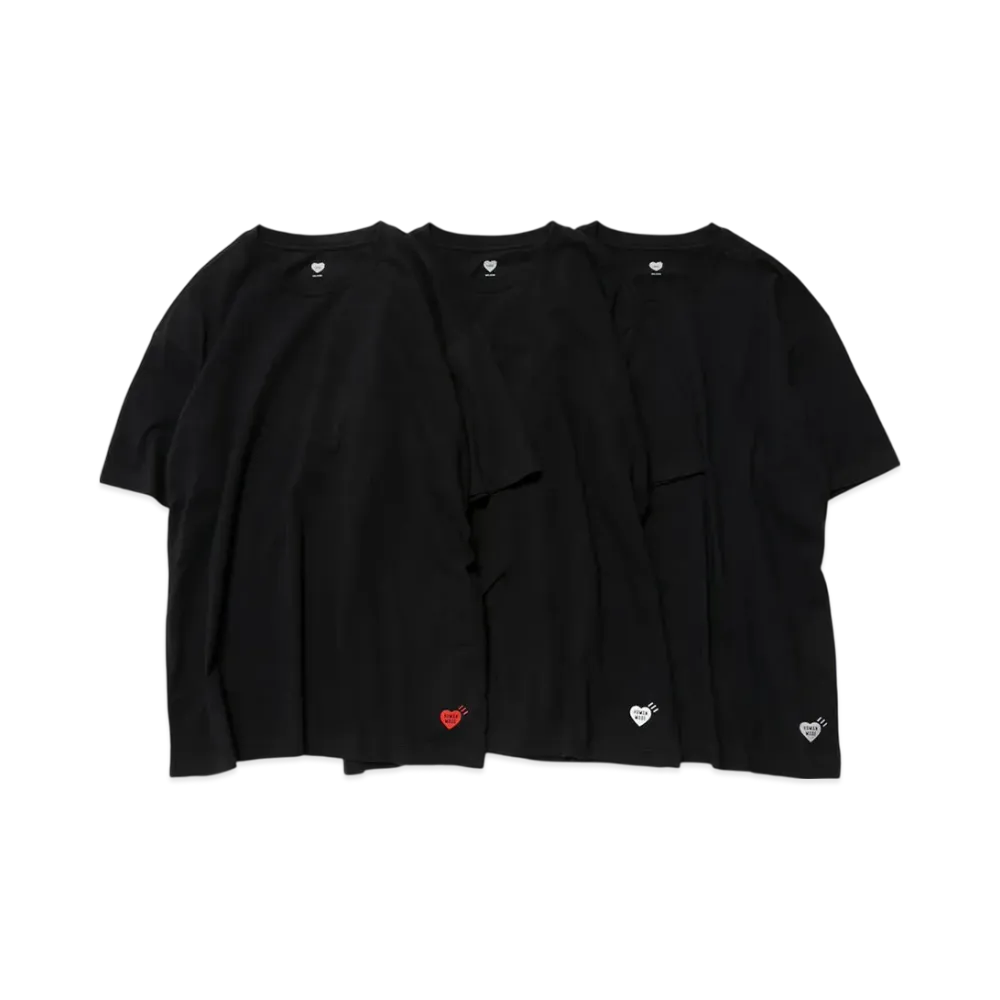 HUMAN MADE 3-Pack T-Shirt Set "Black"