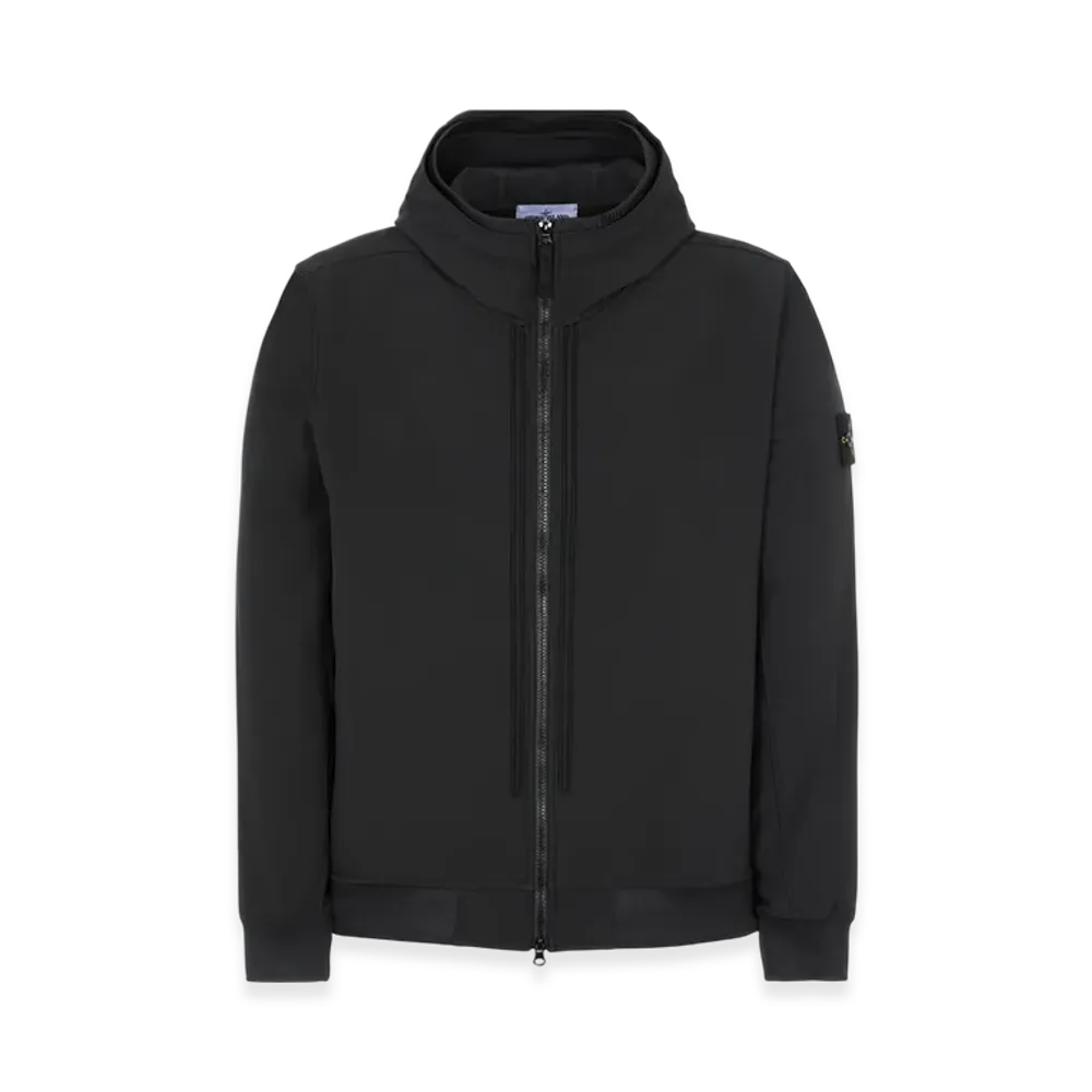 Stone Island 40427 Light Soft Shell Hooded Blouson - 22SS "Black"