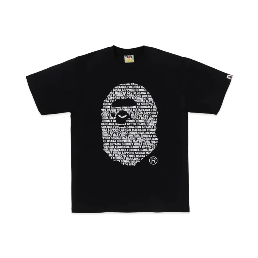 A BATHING APE Japan Ape Head Tee "Black"
