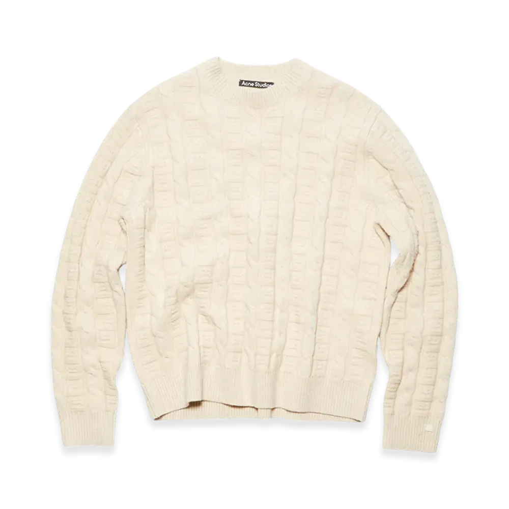Acne Studios Cable Wool Jumper "Oatmeal Melange"