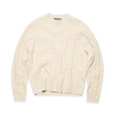 Acne Studios Cable Wool Jumper "Oatmeal Melange"