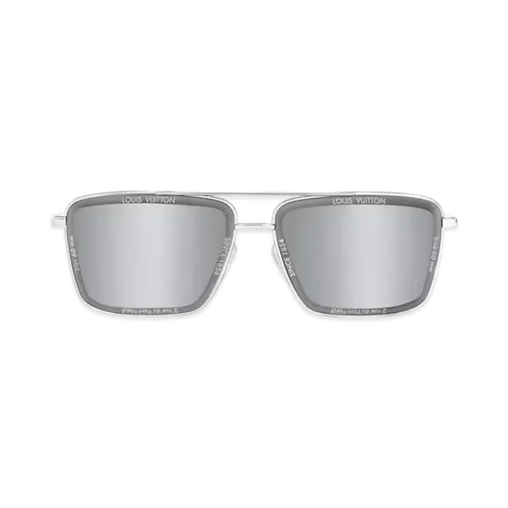 Louis Vuitton LV Super Vision Metal Square Sunglasses "Silver"