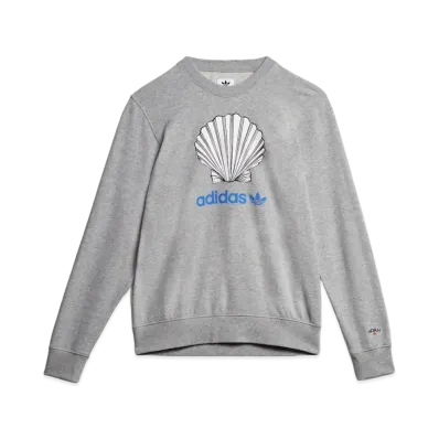 ADIDAS NOAH ADIDAS ORIGINALS CREWNECK SWEAT SHIRT "Medium Grey Heather / Black"