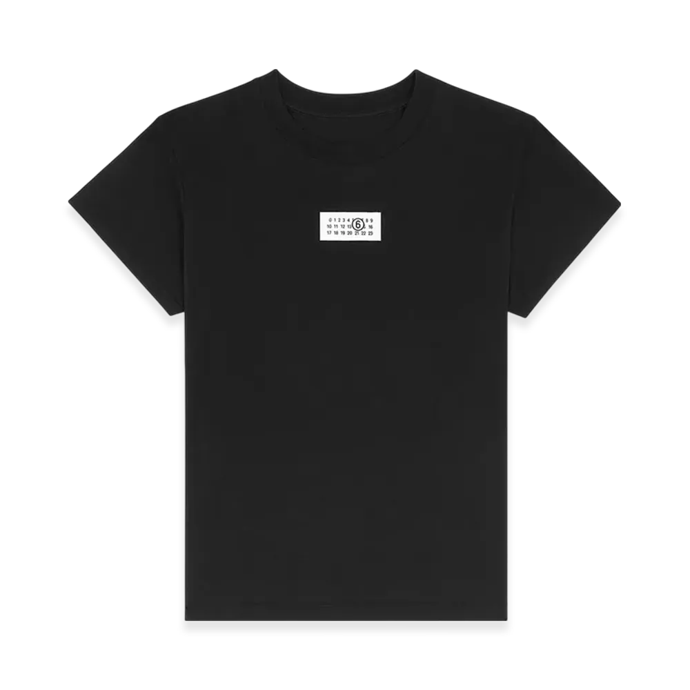 MM6 Maison Margiela Women's Numeric Cotton Jersey T-Shirt "Black"