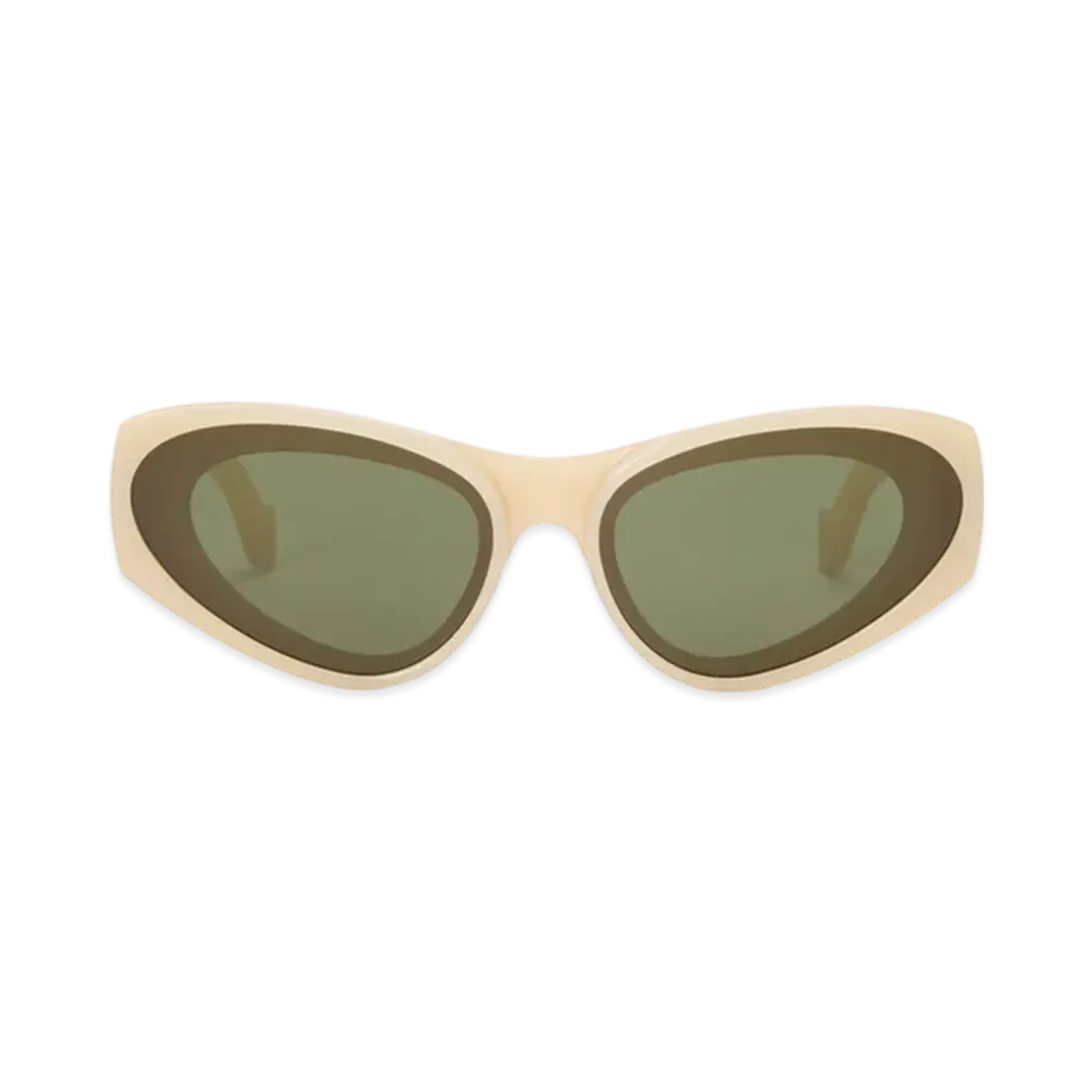 LOEWE Front Lens Cat-Eye Sunglasses "Milky Ivory"