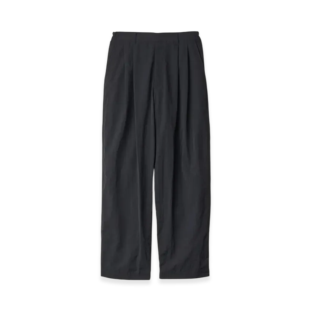 ssstein Windproof Nylon Wide Easy Trousers "Black"