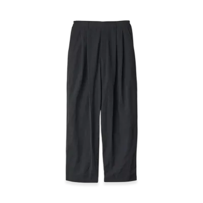ssstein Windproof Nylon Wide Easy Trousers "Black"