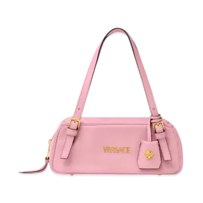 Versace Tag Bowling Shoulder Bag "Pink"