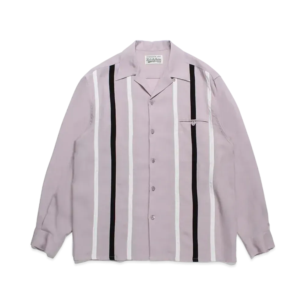 WACKO MARIA Switching Open Collar Shirt "Purple"