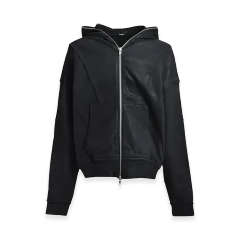 BREATH Coating Zip Up Hoodie "Black"