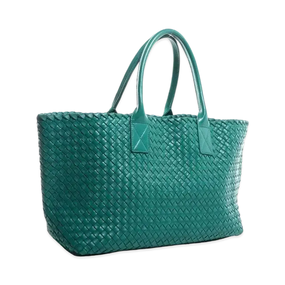 Bottega Veneta Cabat Intrecciato leather Tote Bag "Green"