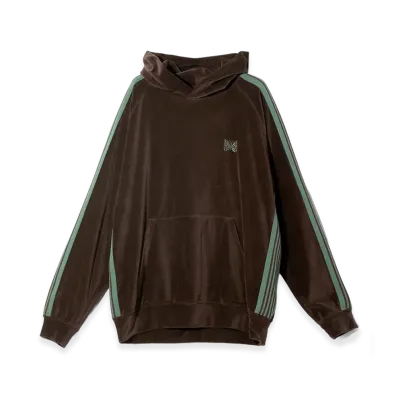 NEEDLES Track Hoody - C/PE Velour "Brown"