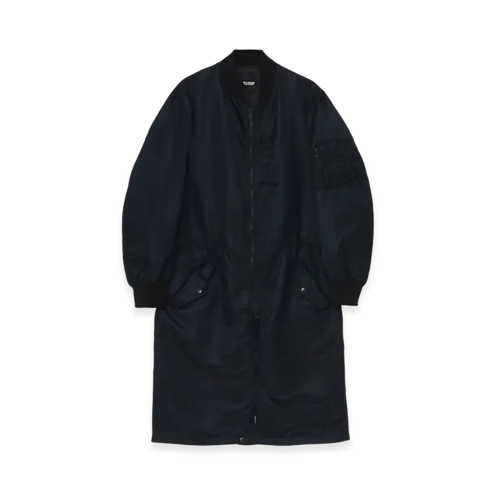 WILDSIDE YOHJI YAMAMOTO Nylon Twill Bomber Coat "Black"